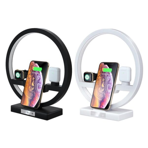 Fast Charging 4 in 1 Bedside Lamp Wireless Charger Bracket - Image 2