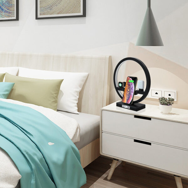 Fast Charging 4 in 1 Bedside Lamp Wireless Charger Bracket - Image 7