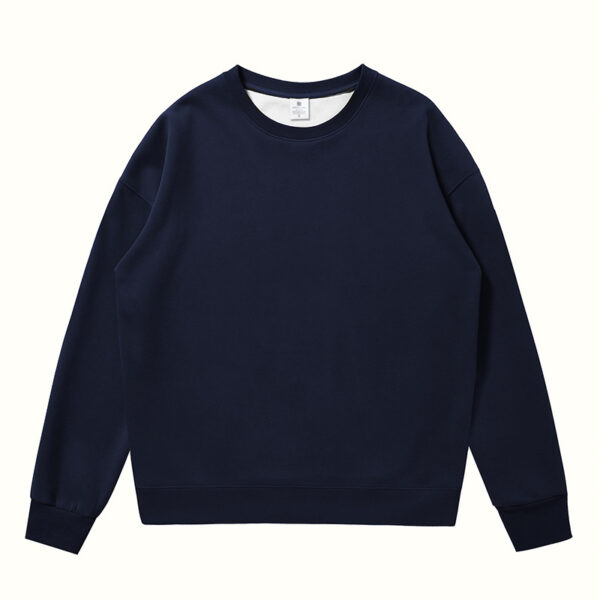 Non-gender Earth Color Round Neck Sweater - Image 7