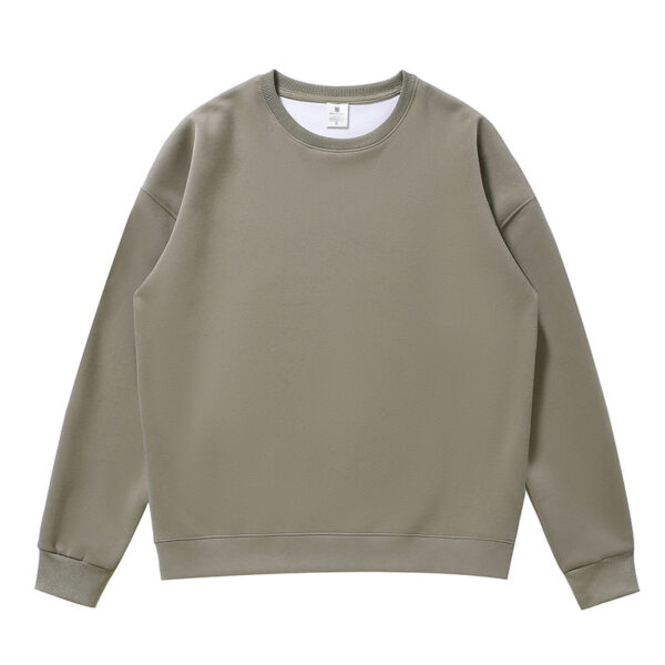 Non-gender Earth Color Round Neck Sweater - Image 9