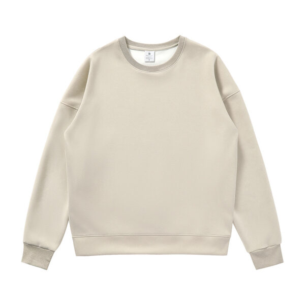 Non-gender Earth Color Round Neck Sweater - Image 8