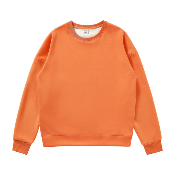 Non-gender Earth Color Round Neck Sweater - Image 6