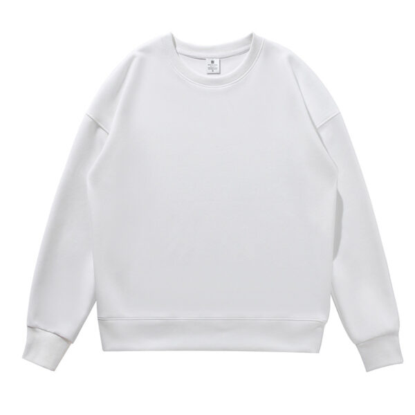 Non-gender Earth Color Round Neck Sweater - Image 3