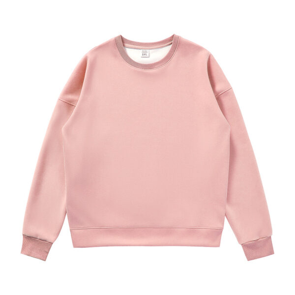 Non-gender Earth Color Round Neck Sweater - Image 2