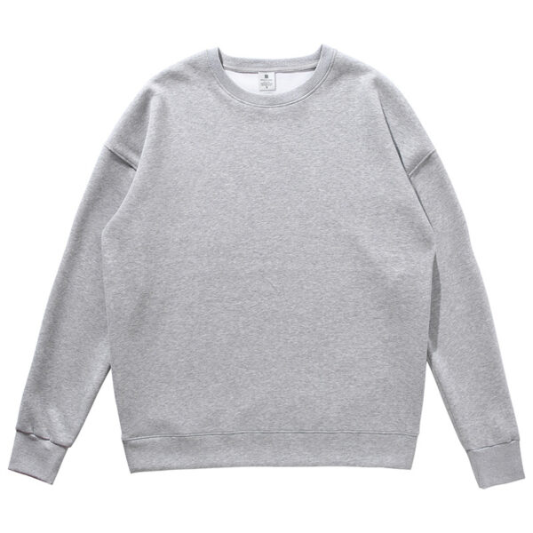 Non-gender Earth Color Round Neck Sweater - Image 4