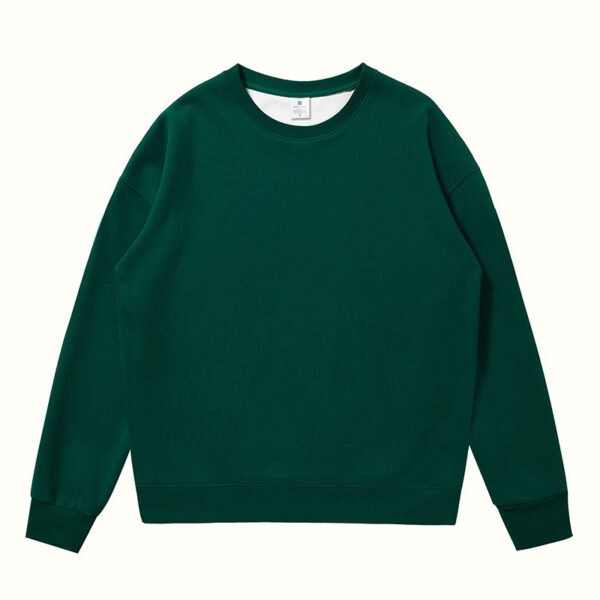 Non-gender Earth Color Round Neck Sweater - Image 5